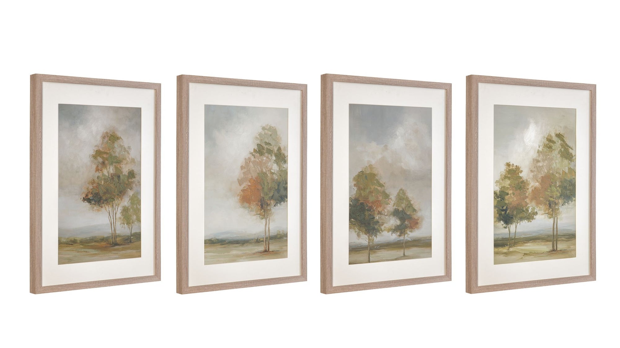 Quiet Meadow Framed Canvas Set of 4 - Cream