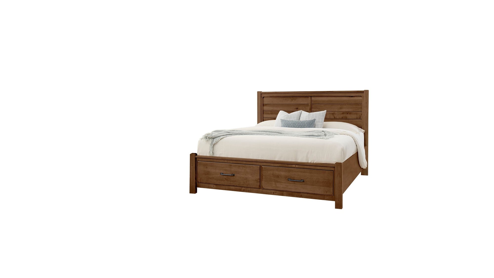 Cool Rustic - Plank Bed With Storage Footboard