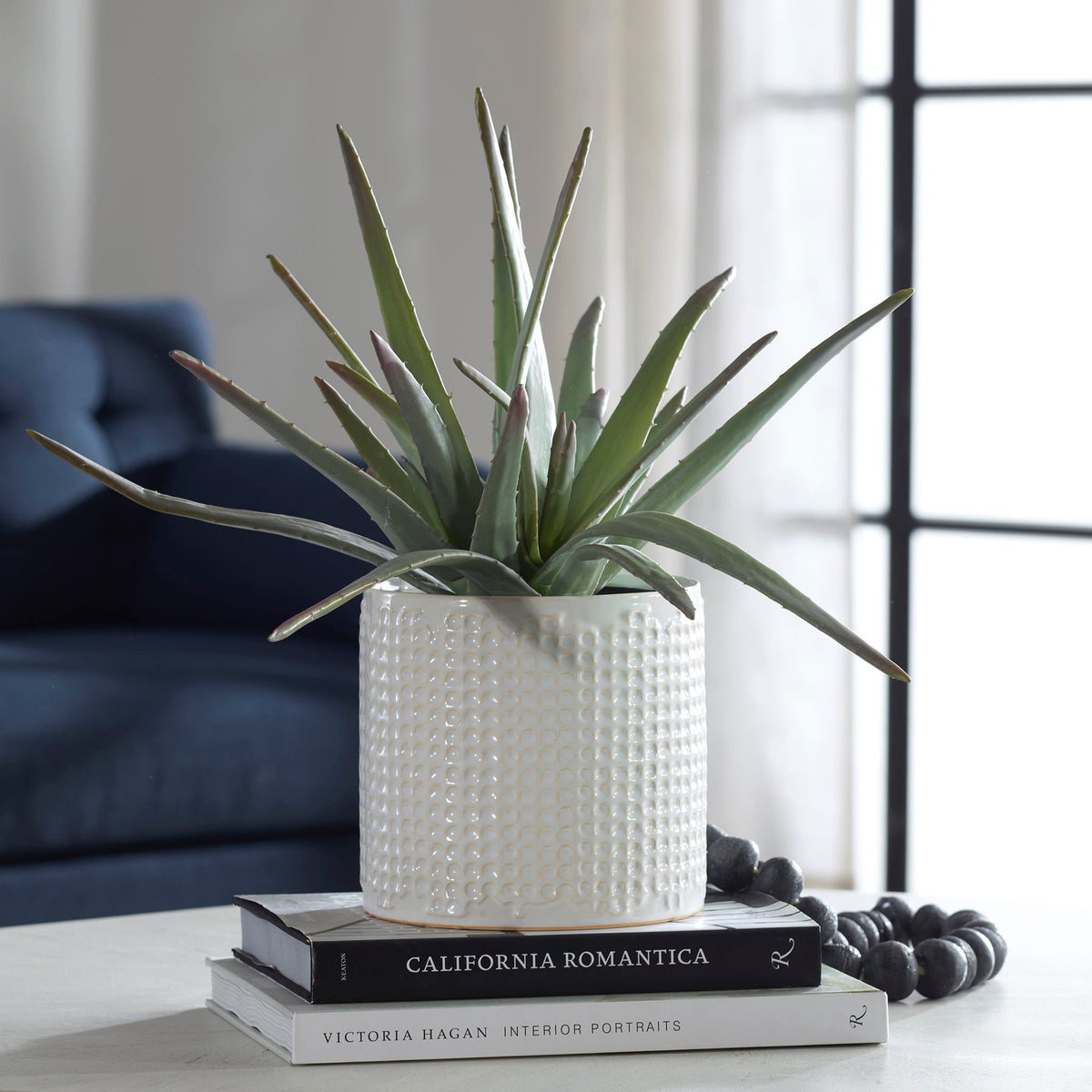 Taos - Aloe Centerpiece - Silver