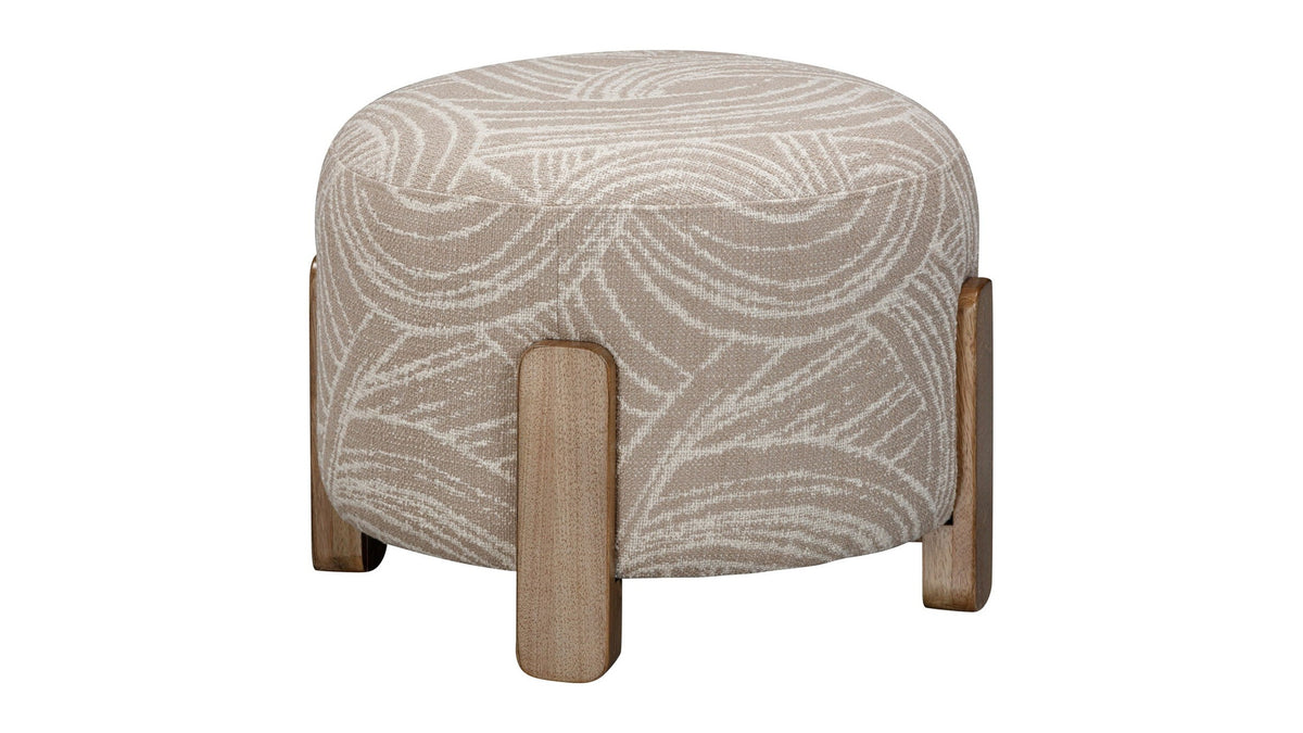 Willow - Accent Ottoman - Khaki Swirl