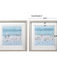 Sea Glass Sandbar - Framed Prints (Set of 2) - Light Blue