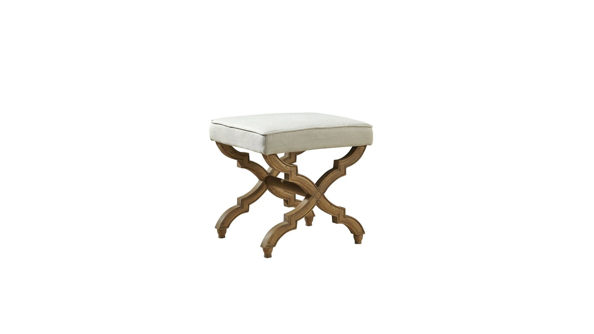 Foot Stool - Linen And Oak