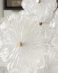 Glass - Garden Table Sculpture - Gold / White