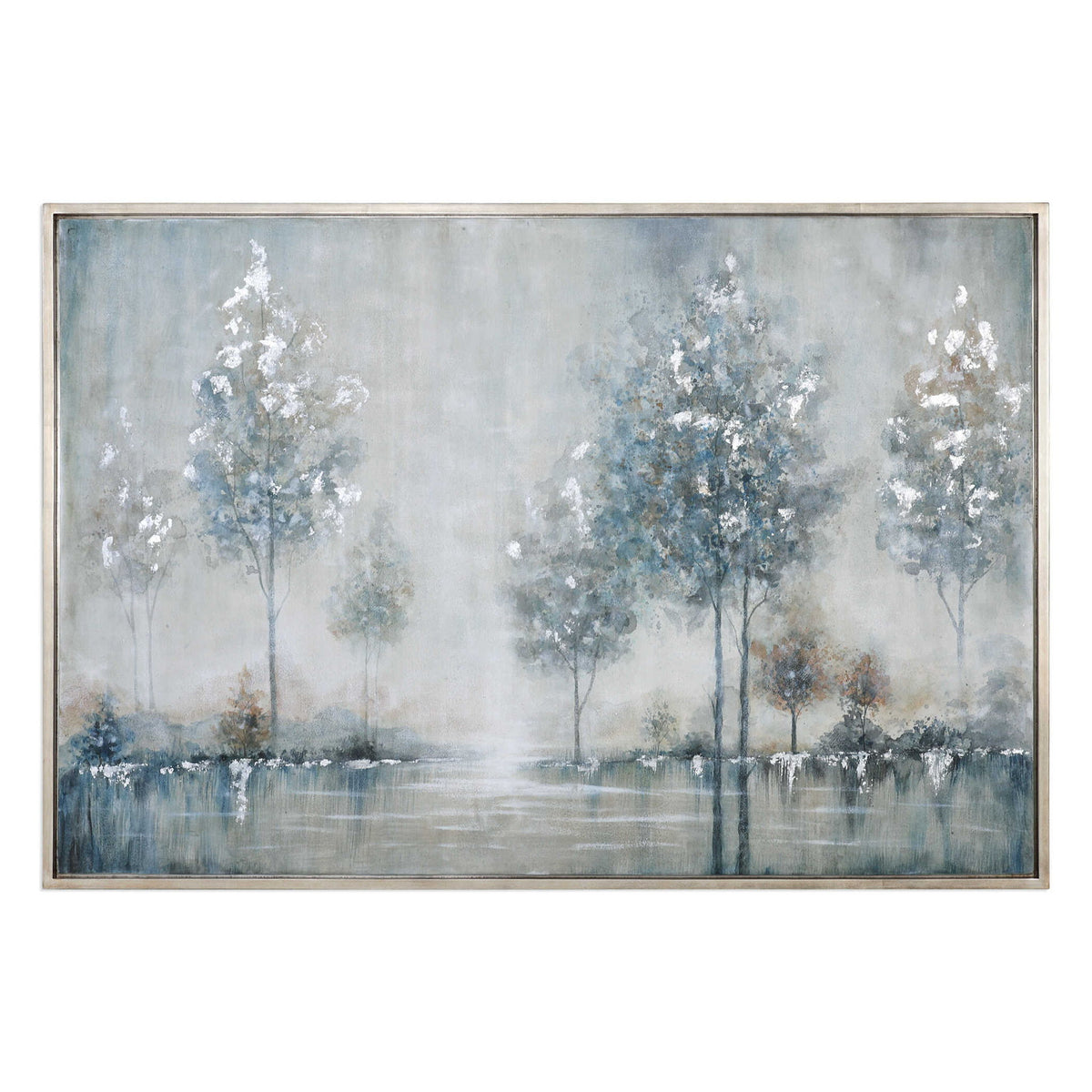 Walk In The Meadow - Landscape Art - Light Gray