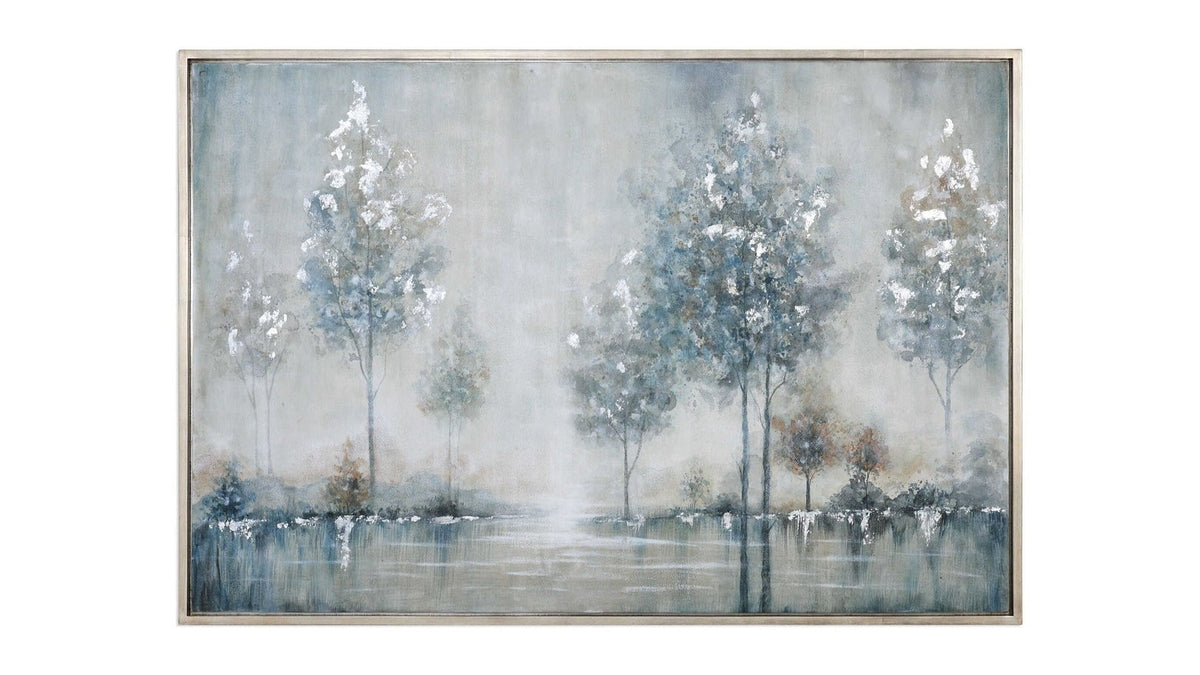 Walk In The Meadow - Landscape Art - Light Gray