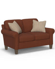 Moxy - Fabric Loveseat, Curved Sock Arms