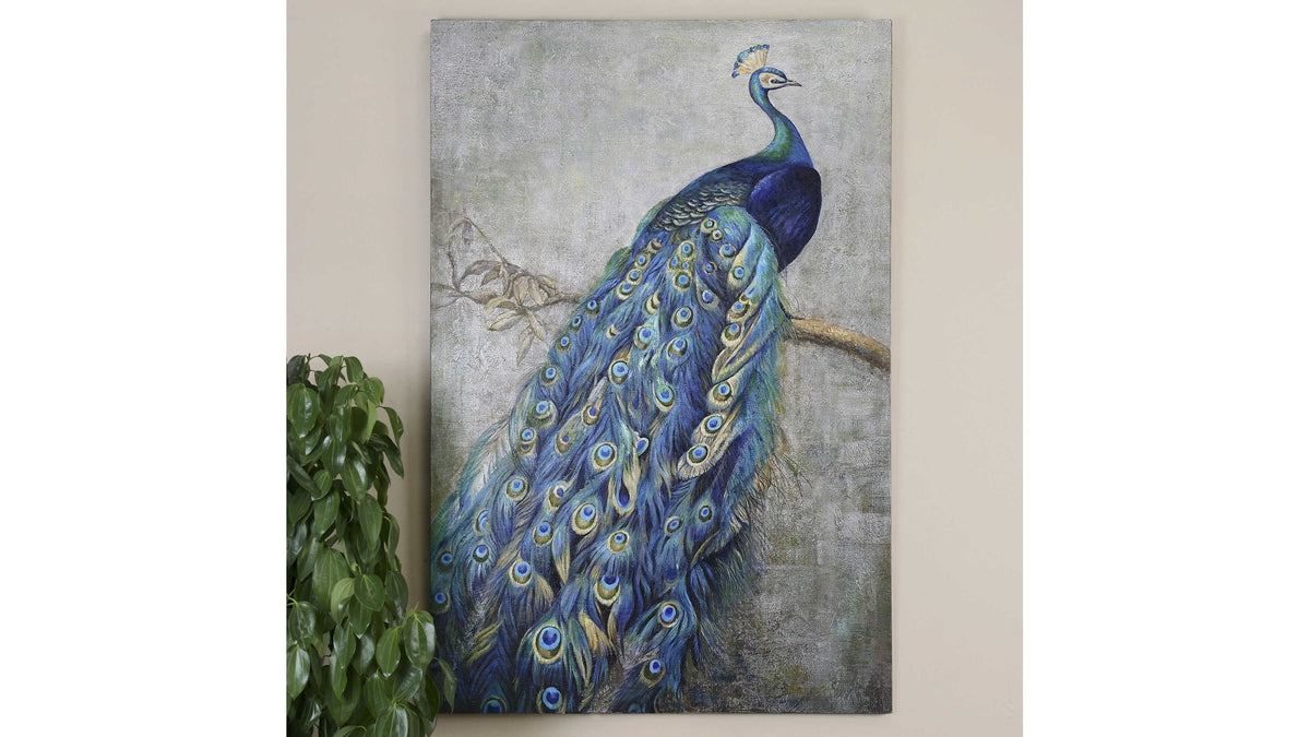 Proud Papa - Hand Painted Art - Blue