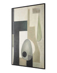 Fair Trade - Geometric Abstract Art - Black / Brown / Gray / Green