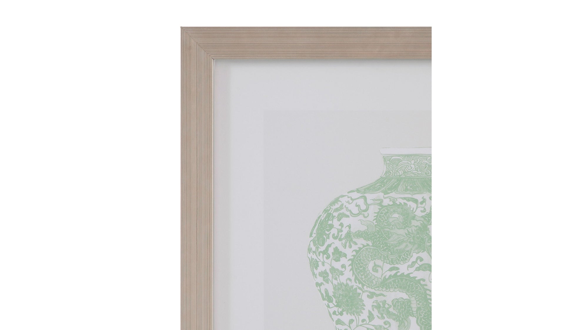 Mint Vases IV Framed Print - Green / Beige