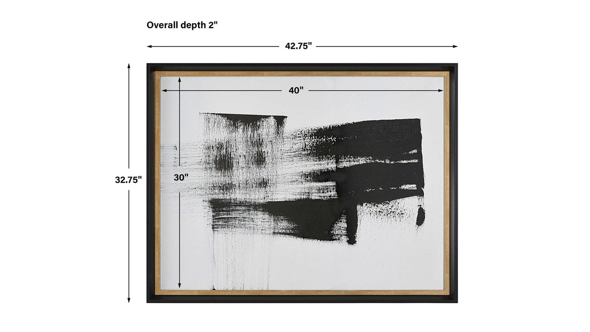 Mystere - Framed Contemporary Print - Black
