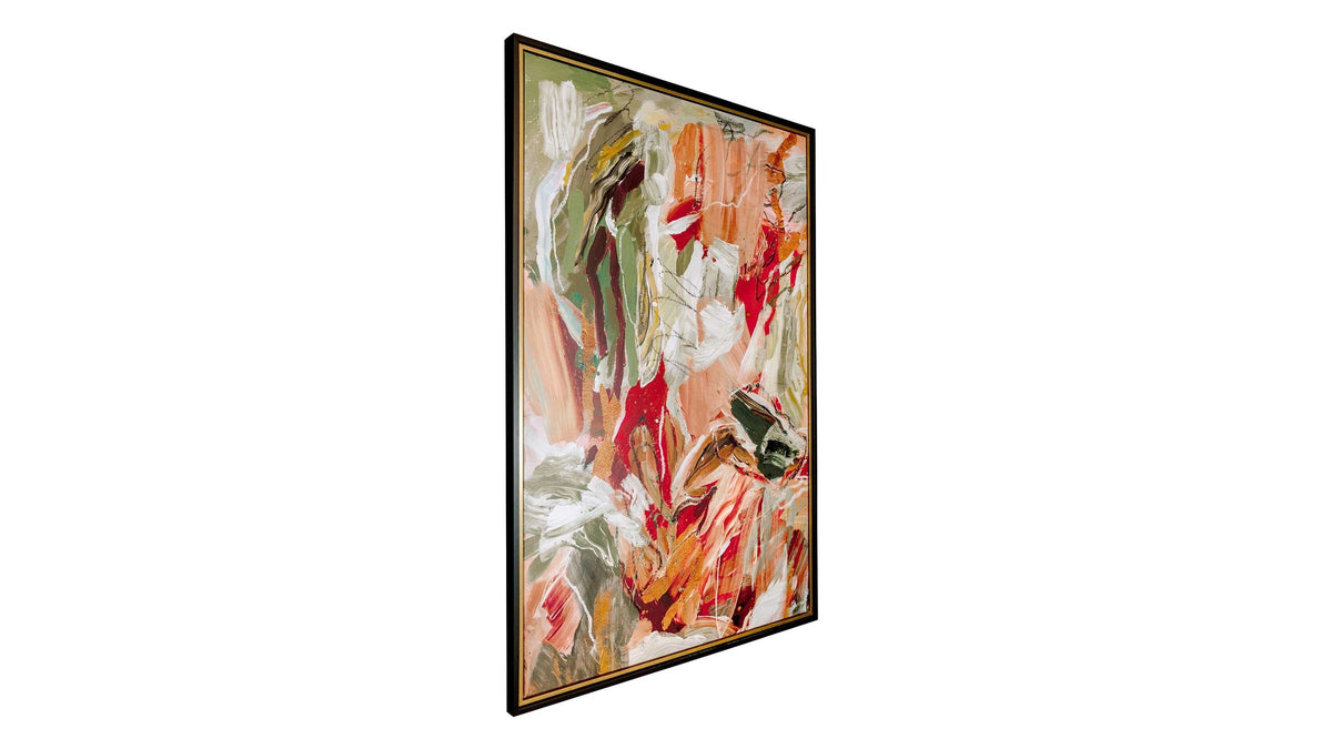 Garden City - Abstract Art - Green / Orange / Pink