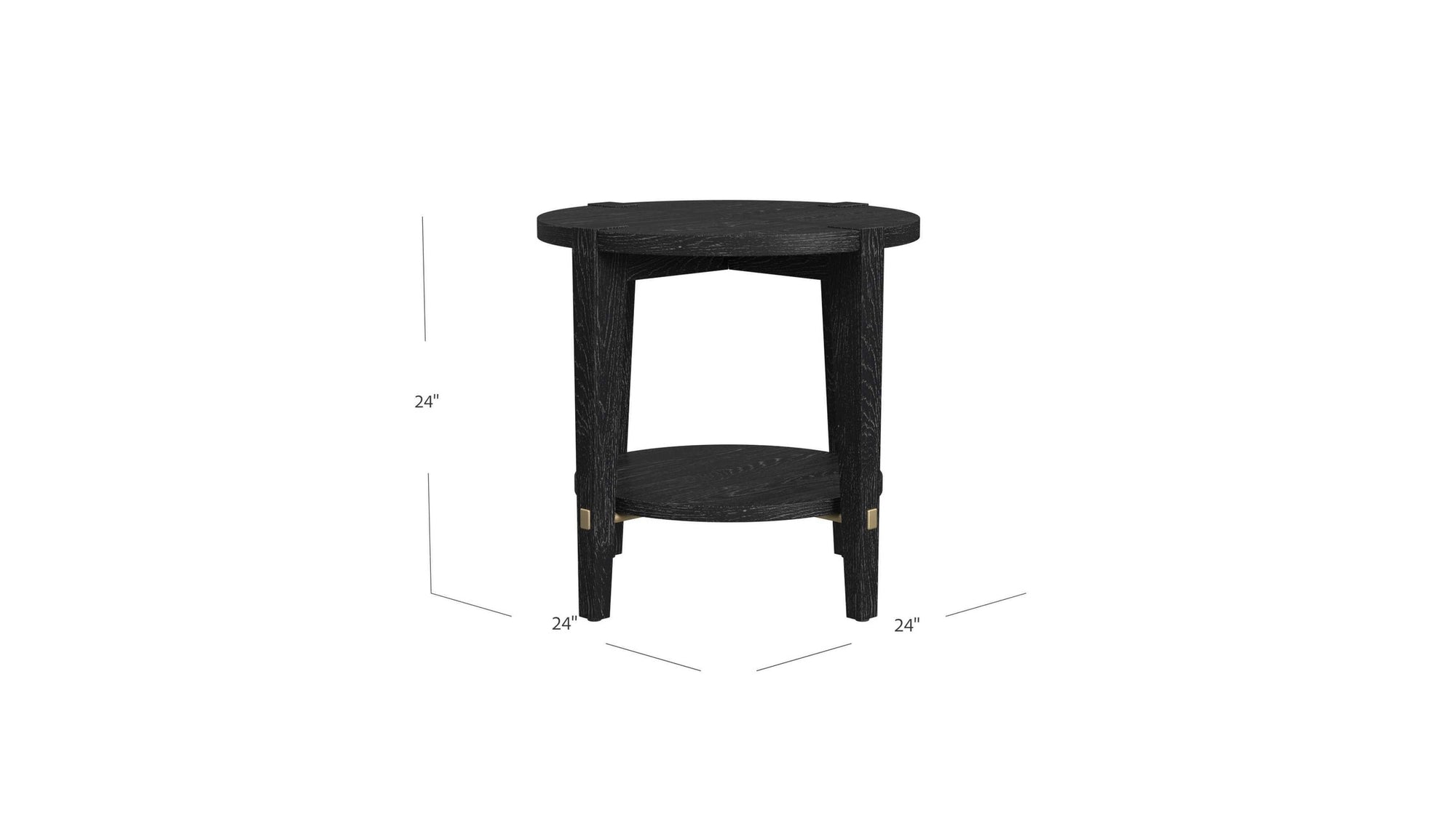 Whitfield - Round End Table - Black
