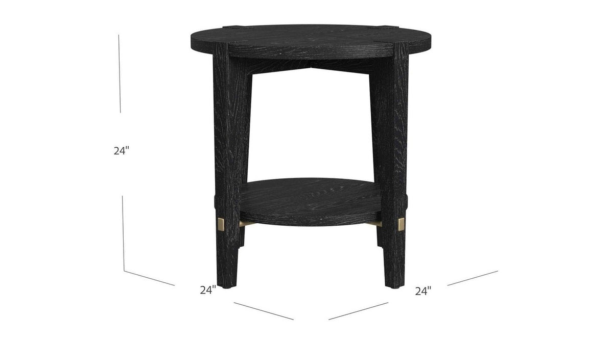 Whitfield - Round End Table - Black