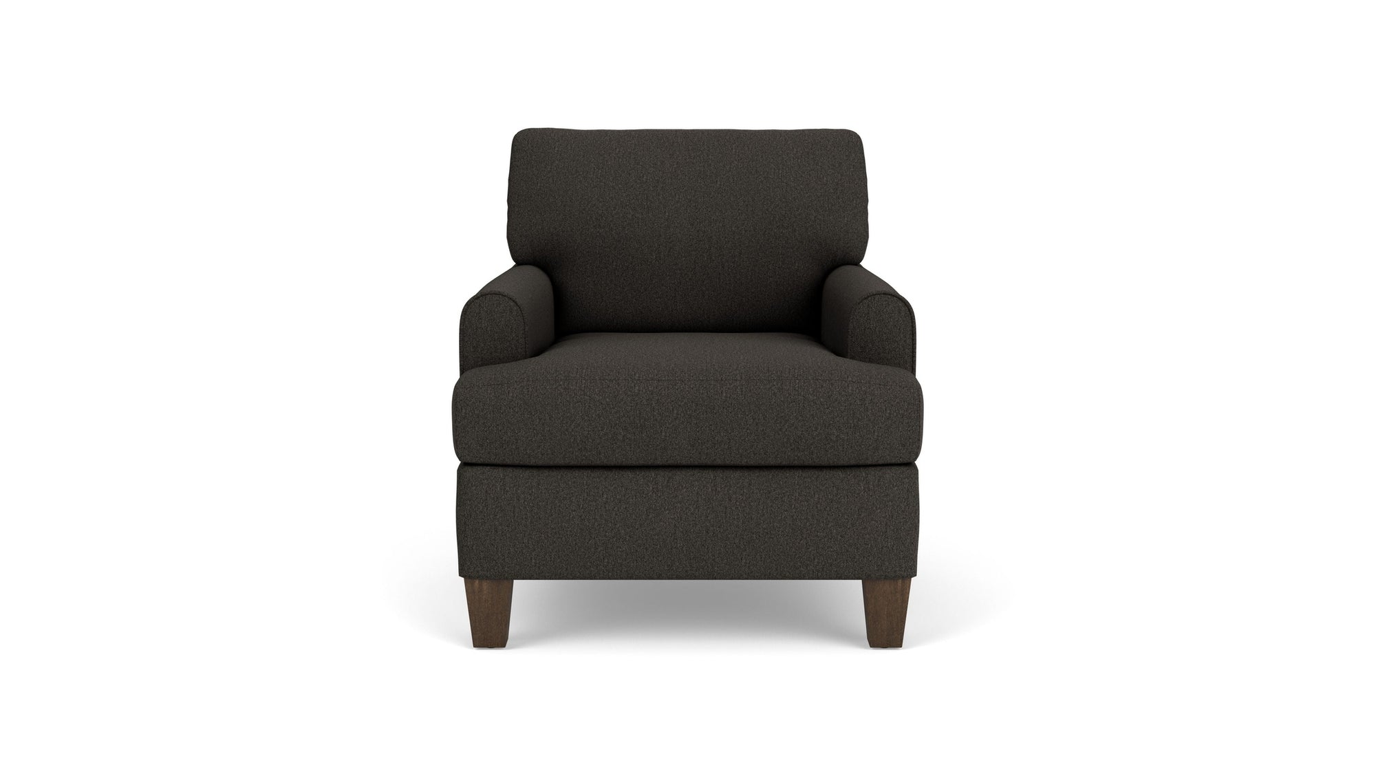 Moxy - Fabric Chair, T-Shaped Seat Cushion, Rounded Mailbox Arms