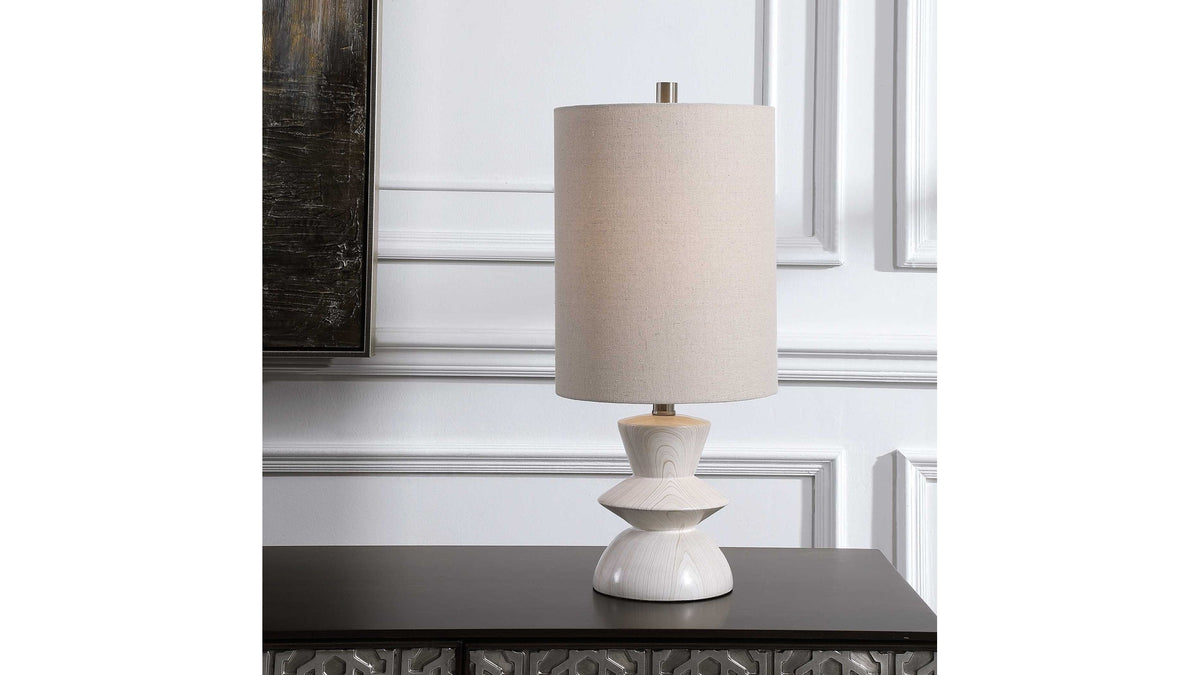 Stevens - Bleached Wood Buffet Lamp - White