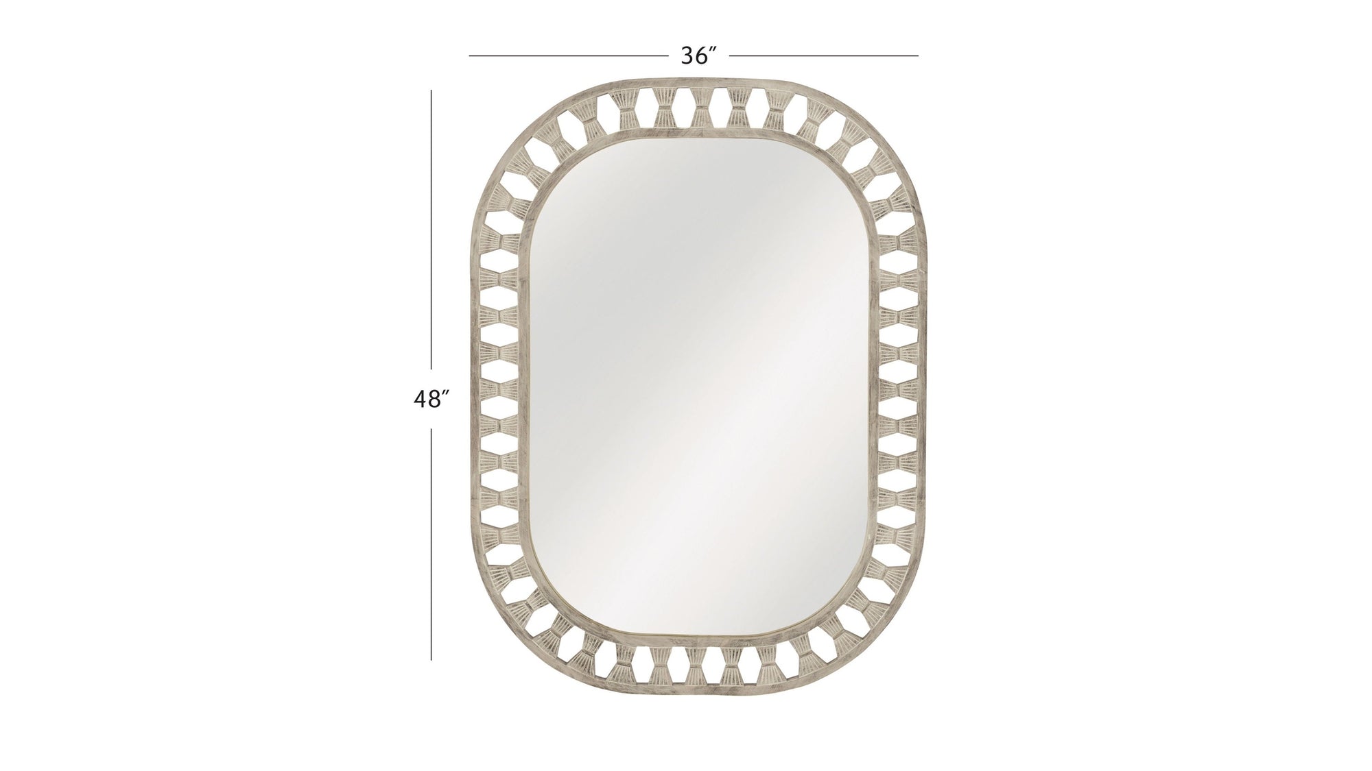 Enya - Wall Mirror - Beige
