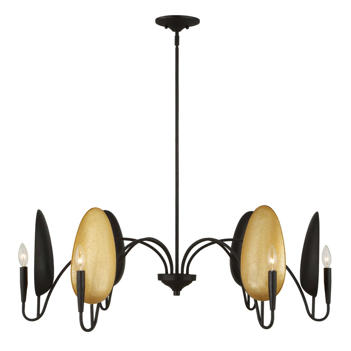 Warwick - 6 Light Chandelier - Matte Black