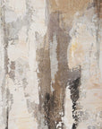 Time To Time - Hand Painted Abstract Art - Black / Brown / Gray / White / Woodtone