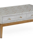Perrine - Rectangle Cocktail Table - Silver / Gold
