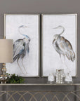 Summer Birds - Framed Art (Set of 2) - Silver