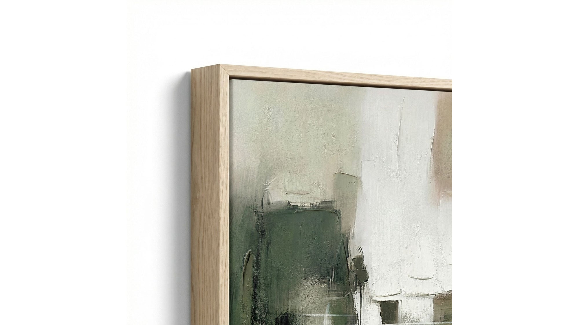 Verdant Horizon I Framed Canvas - Green