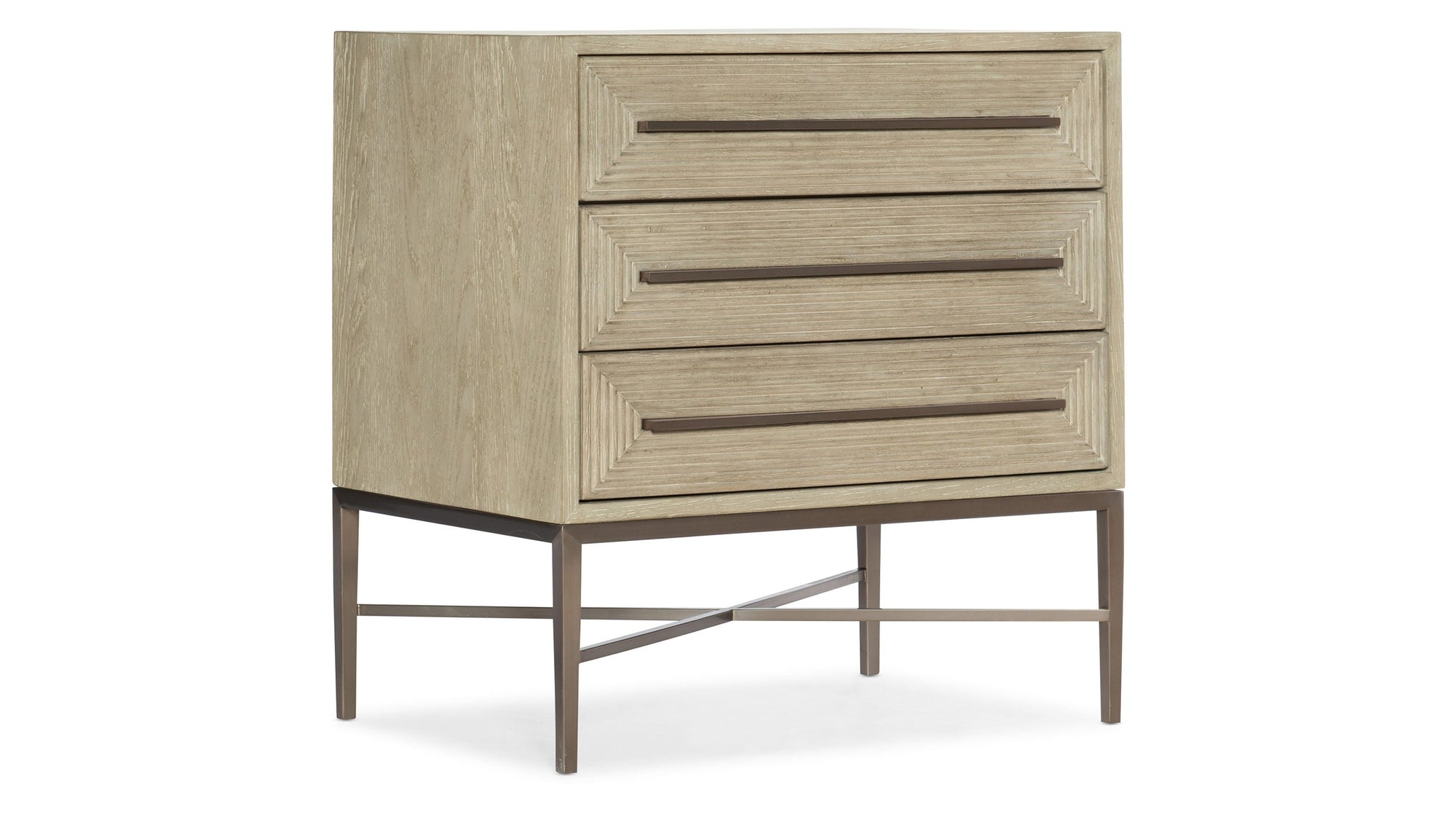 Cascade - 3-Drawer Nightstand - Light Brown
