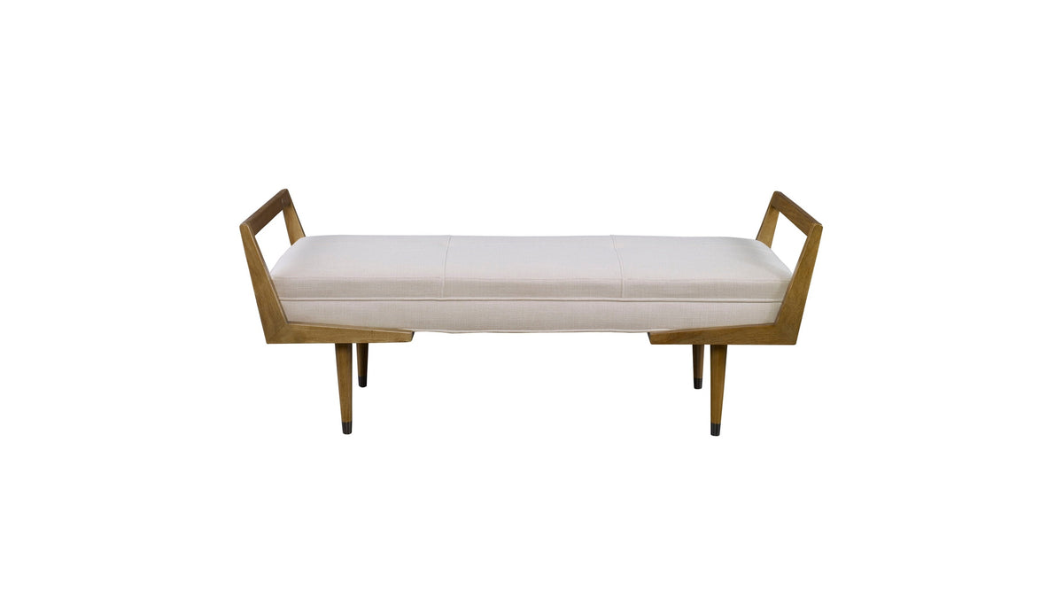 Waylon - Modern Bench - Ivory
