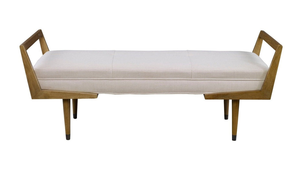 Waylon - Modern Bench - Ivory