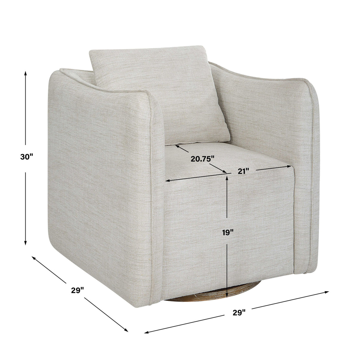 Corben - Swivel Armchair - Silver