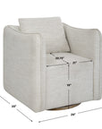 Corben - Swivel Armchair - Silver