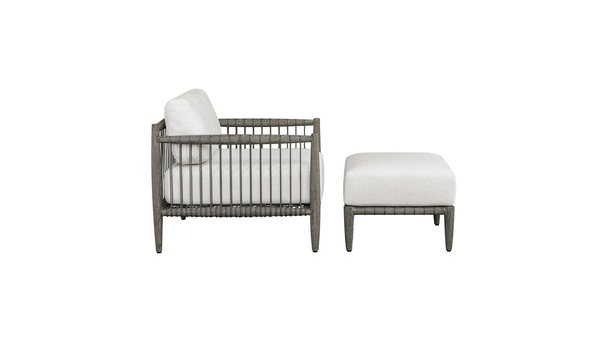 Borneo - Cushion Outdoor Ottoman - White