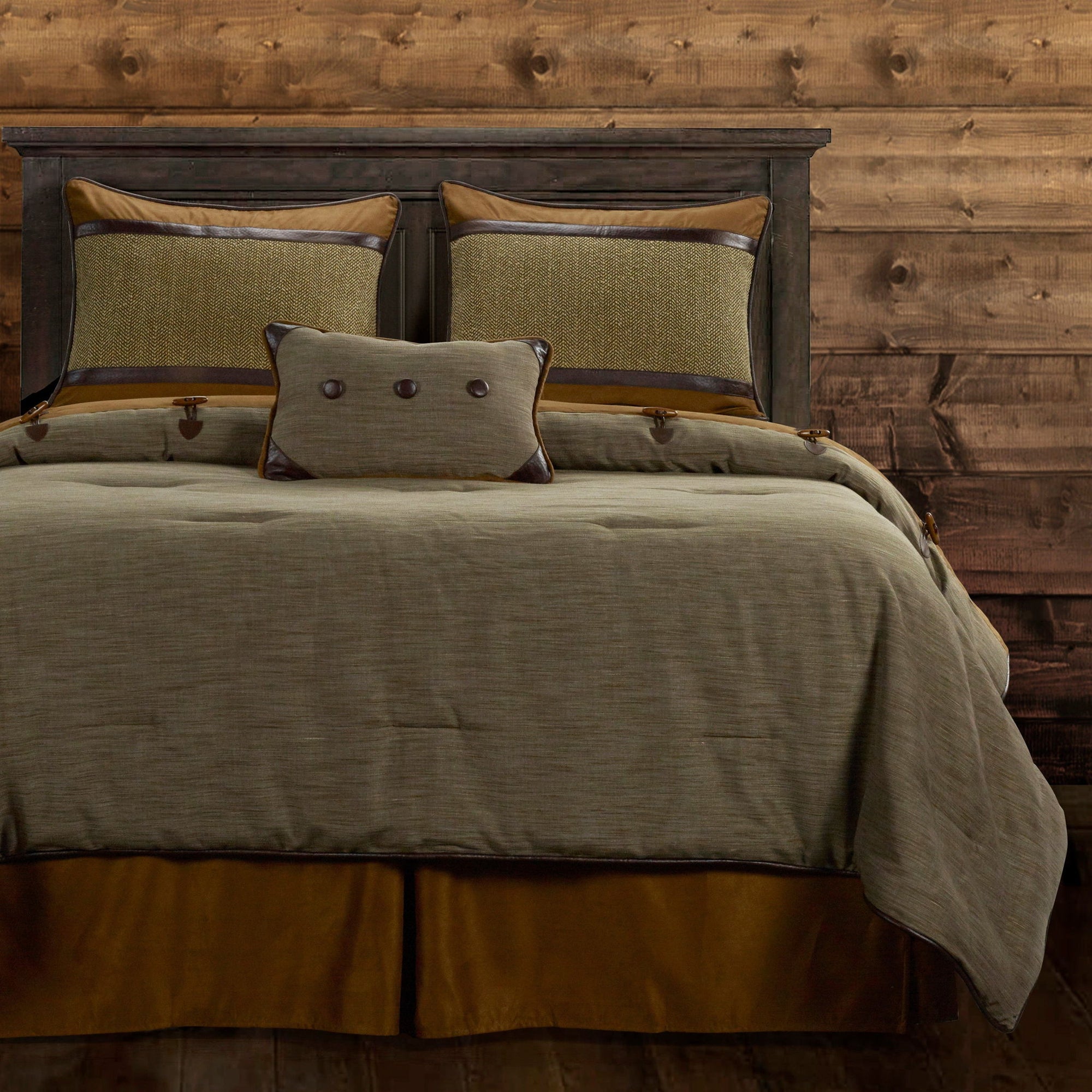 Highland Lodge - Queen Comforter Set (Set of 5) - Brown