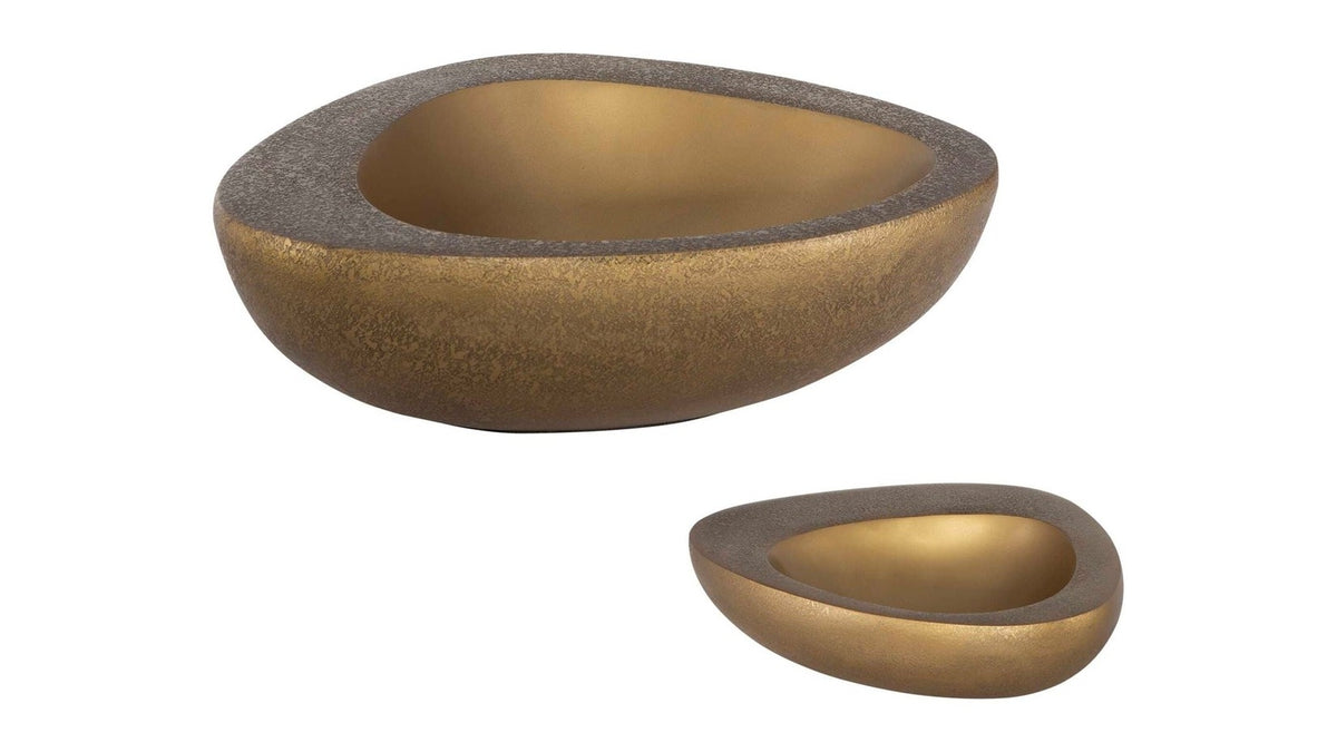Ovate - Bowls Set of 2 - Brass