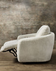 CC - Bonnie Swivel Chair With Power Footrest - White