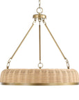 Ladakh - 9 Light Round Wicker Pendant - Gold