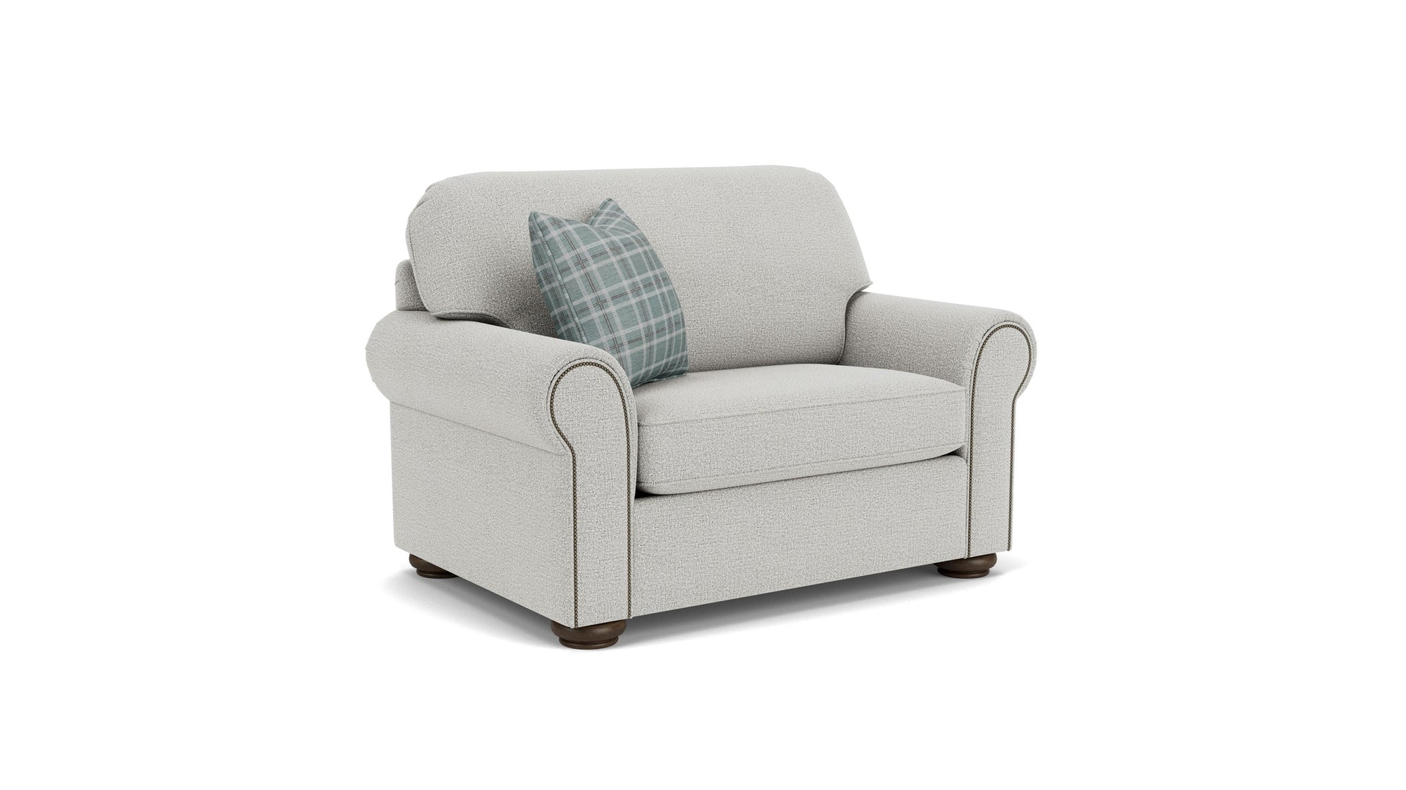 Preston - Fabric Chair And a Half With Nailhead Trim