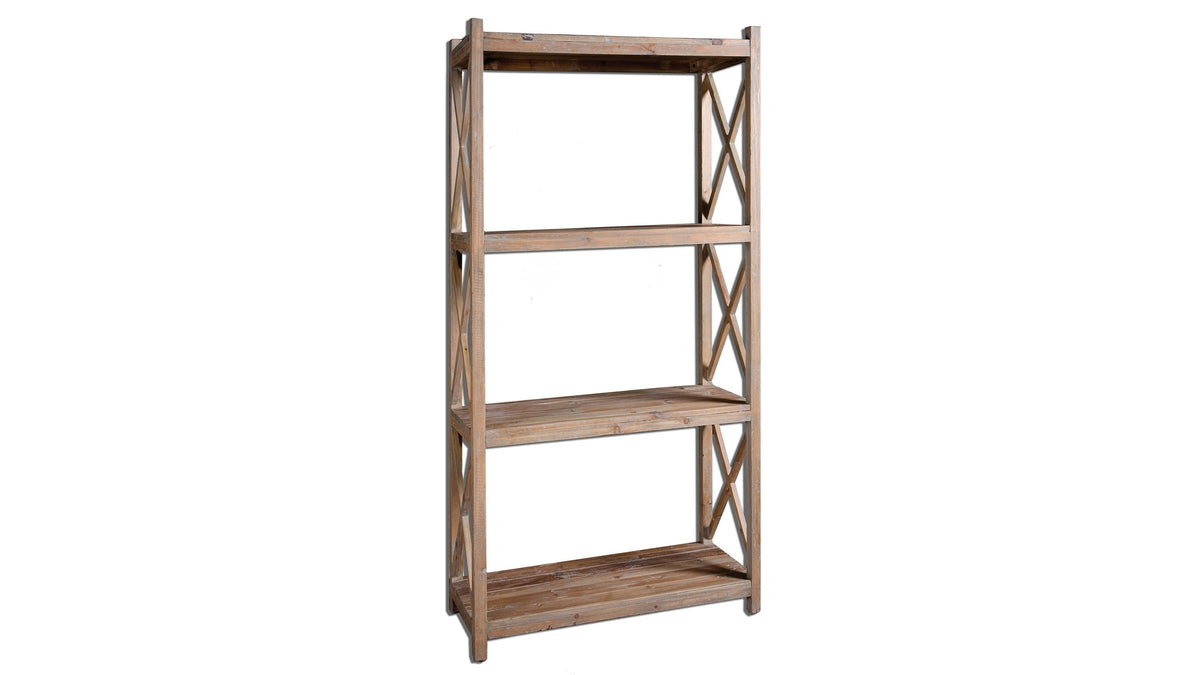 Stratford - Reclaimed Wood Etagere - Light Brown