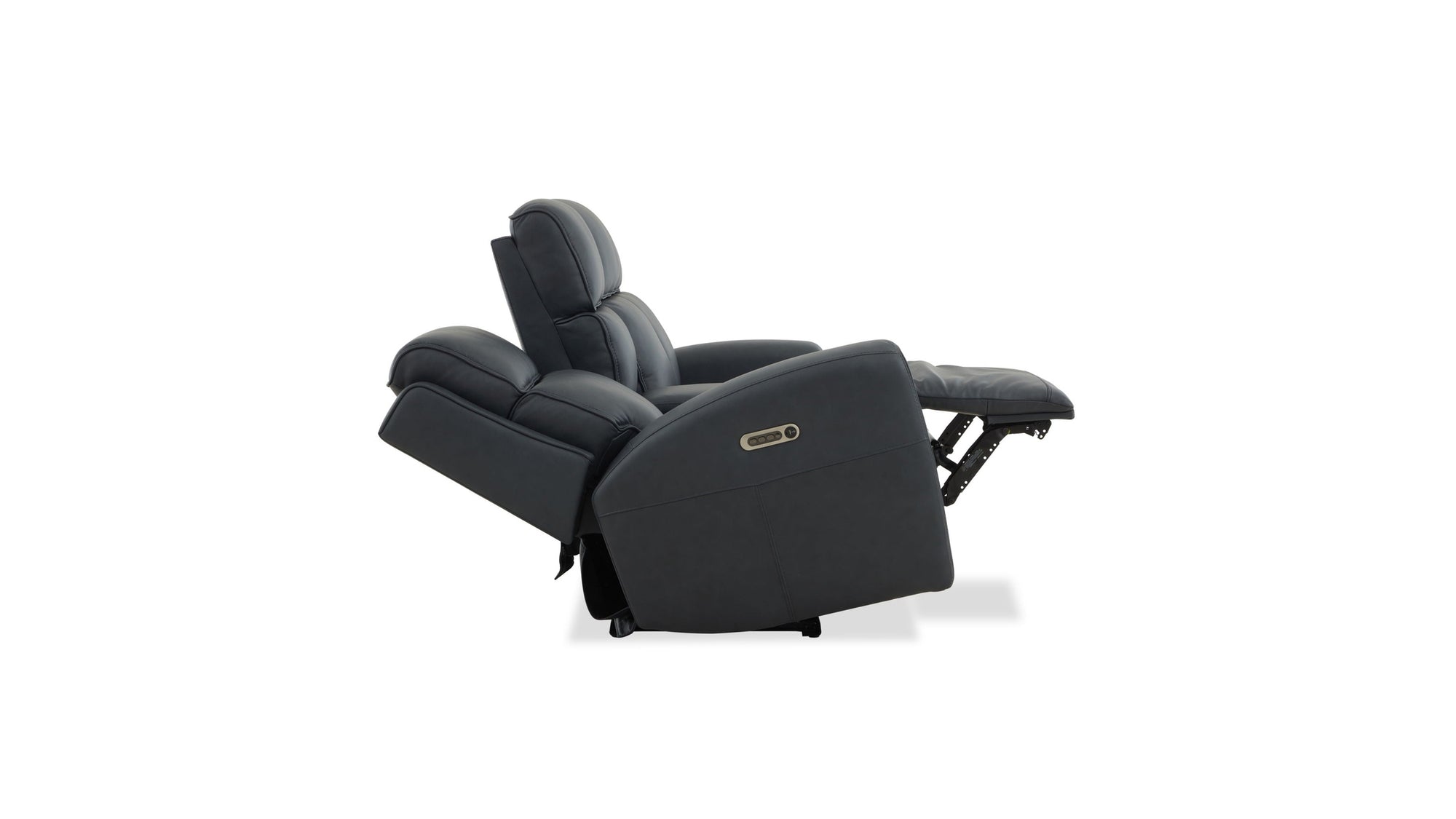 Warren - Power Reclining Loveseat With Console, Power Headrest & Lumbar - Black