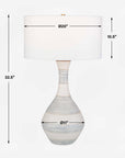 Potter - Table Lamp - Striped Ivory Blue