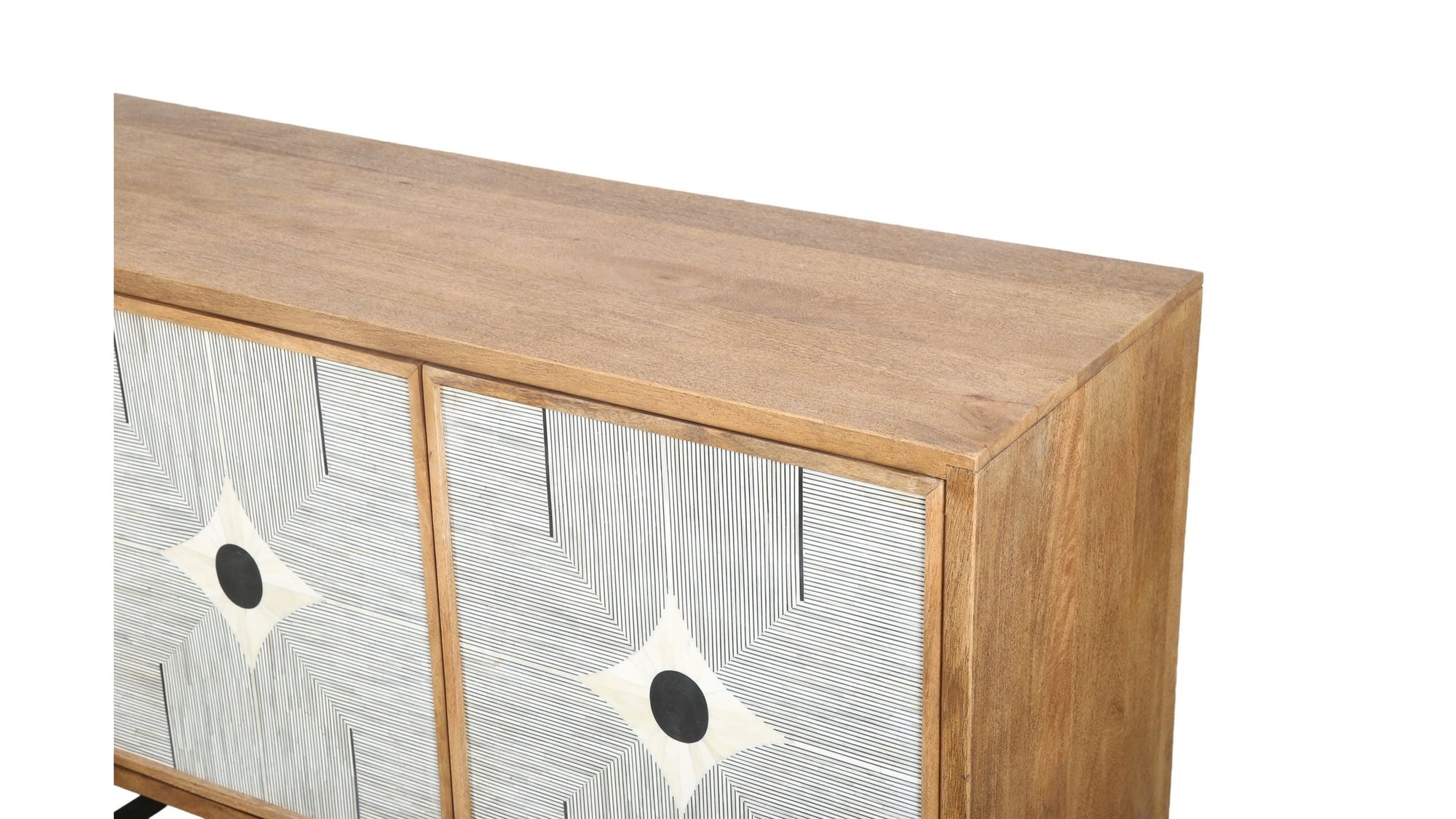 Everett - Server - Rustic Brown Mango / Ivory Bone / Grey Resin