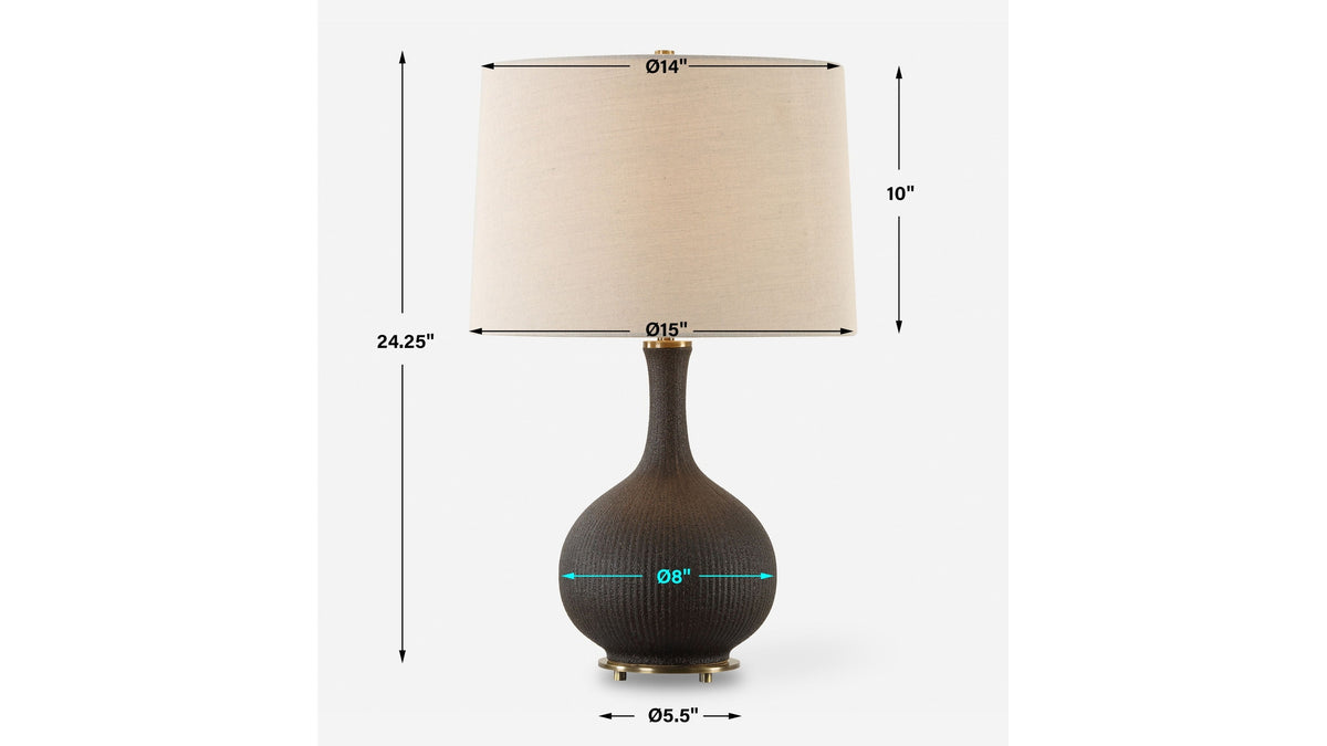 Rimini - Black Glaze Table Lamp