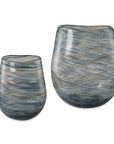 Aurora - Swirl Glass Vases Set of 2