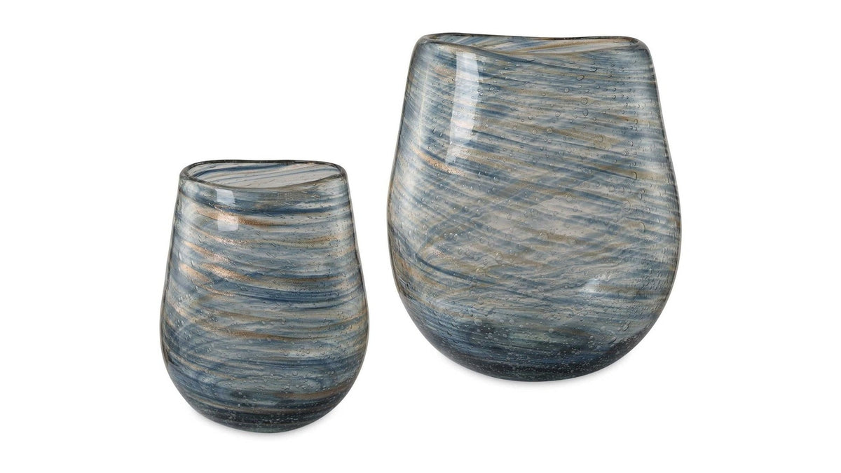 Aurora - Swirl Glass Vases Set of 2