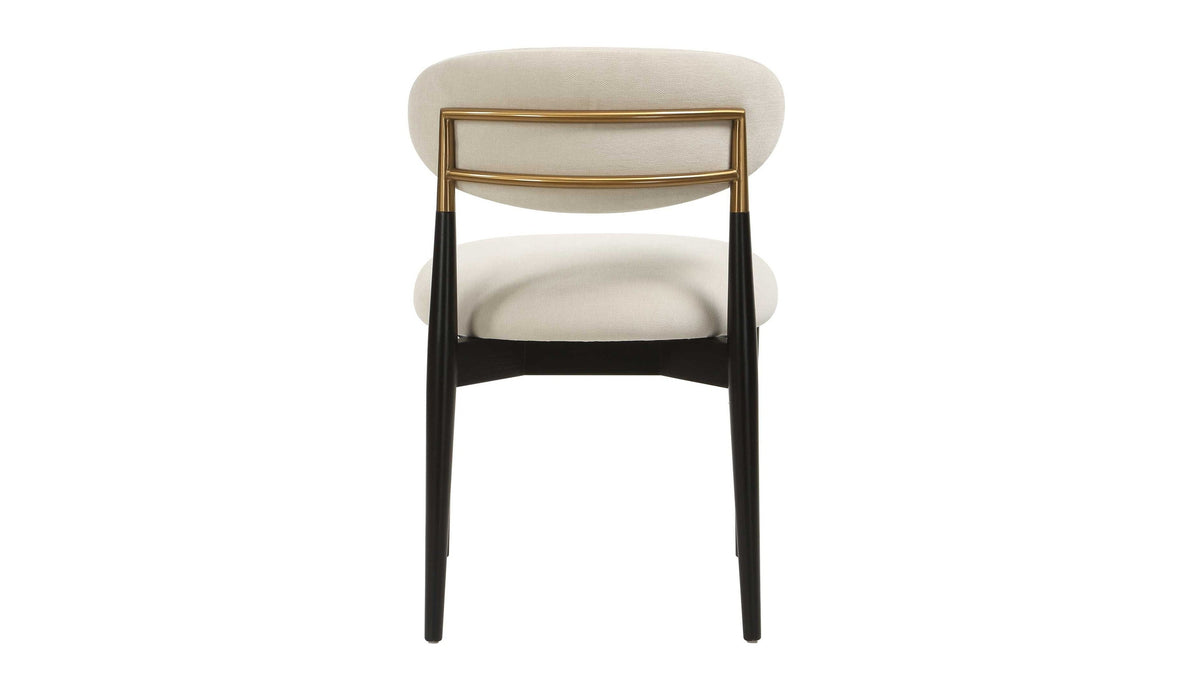Moxie - Armless Dining Chair (Set of 2) - Black / Off White