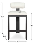 Bolster Back - Outdoor Bar Stool