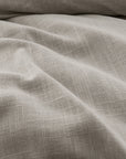 Hera - King Washed Linen Flange Duvet Cover - Taupe