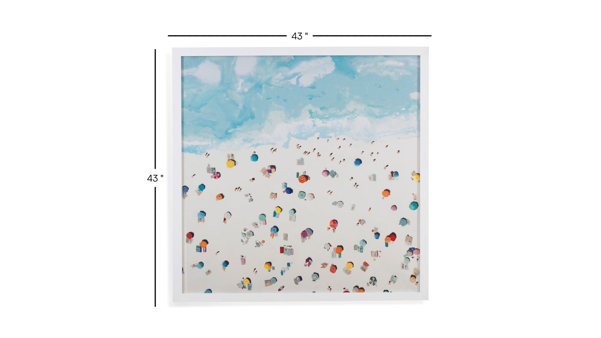 Beach Day Framed Print - Light Blue