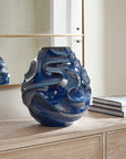 Helix Swirl - Outdoor Vase - Blue