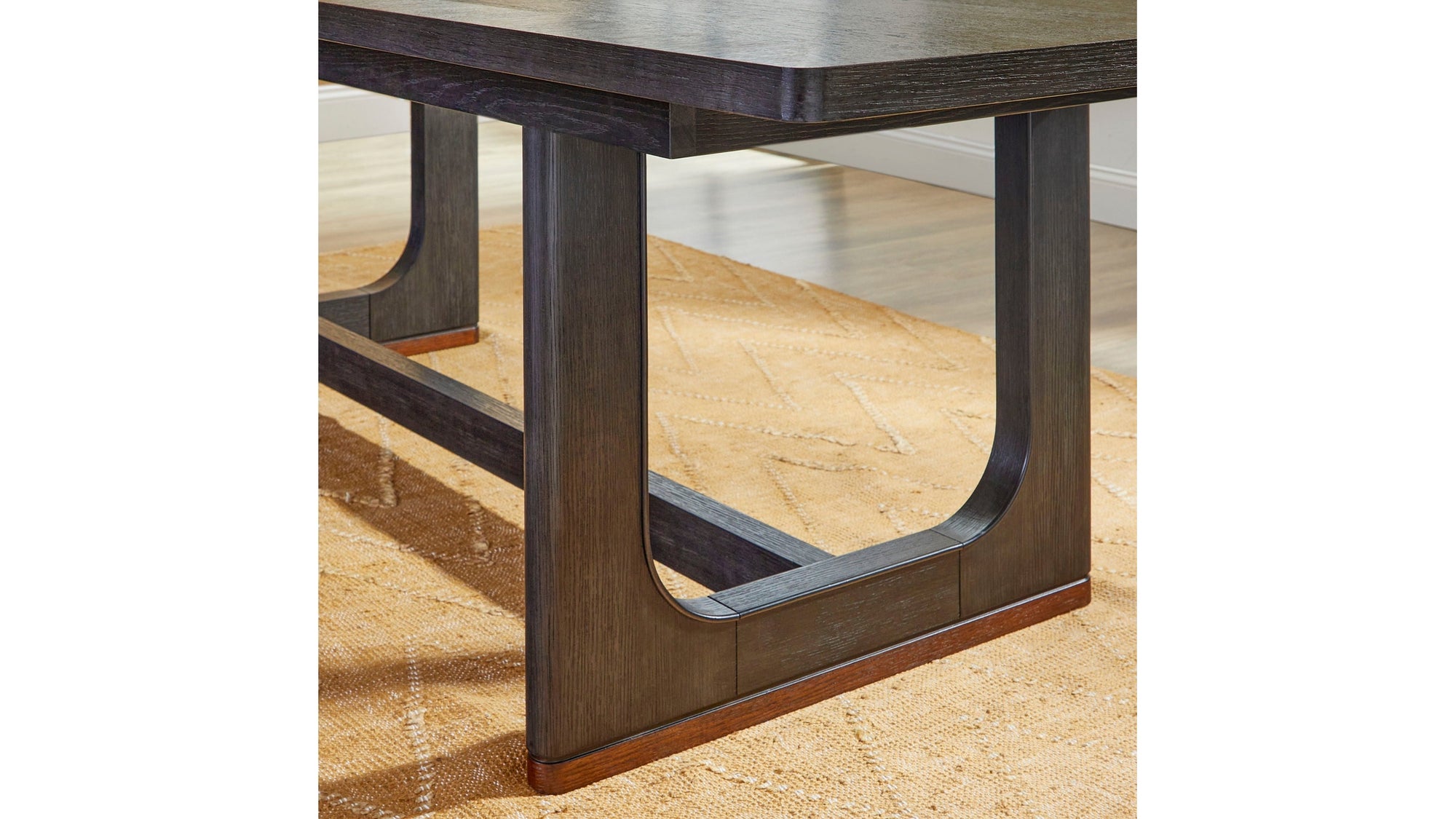 Waterfall - Rectangular Dining Table - Deep Ebony