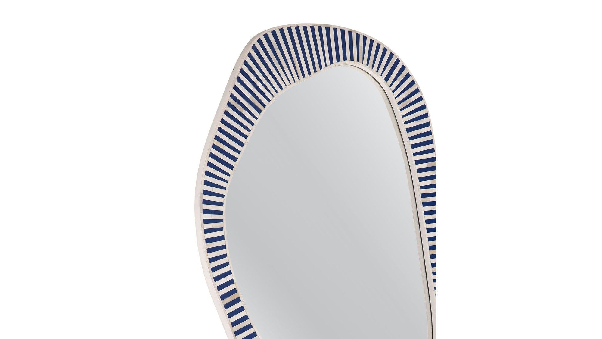 Rhodes - Wall Mirror - Blue / White